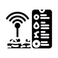 iot connected farm agri tech glyph icon illustration vector