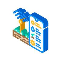 iot connected farm agri tech isometric icon illustration vector