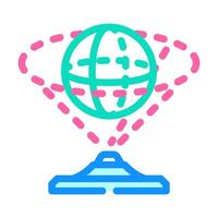 hologram augmented reality color icon illustration vector