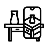 virtual object overlay augmented reality line icon illustration vector