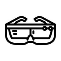 smart headset augmented reality line icon illustration vector