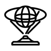 hologram augmented reality line icon illustration vector