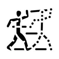 motion tracking augmented reality glyph icon illustration vector