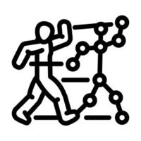 motion tracking augmented reality line icon illustration vector