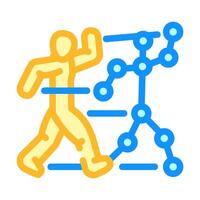 motion tracking augmented reality color icon illustration vector