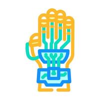 augmented hand augmented reality color icon illustration vector