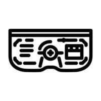 virtual user interface augmented reality line icon illustration vector
