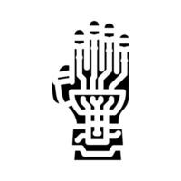 augmented hand augmented reality glyph icon illustration vector
