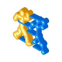 motion tracking augmented reality isometric icon illustration vector