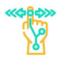 gesture control augmented reality color icon illustration vector