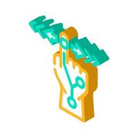 gesture control augmented reality isometric icon illustration vector