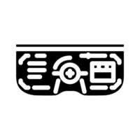 virtual user interface augmented reality glyph icon illustration vector