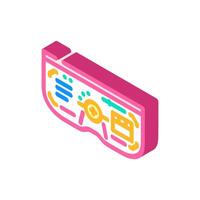 virtual user interface augmented reality isometric icon illustration vector
