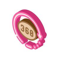 360 degree arrow augmented reality isometric icon illustration vector