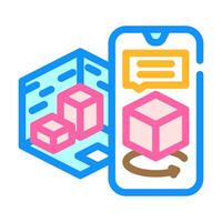 ar smartphone augmented reality color icon illustration vector