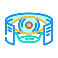 eye icon with ar augmented reality color icon illustration vector