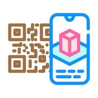 ar marker augmented reality color icon illustration vector