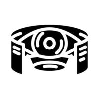 eye icon with ar augmented reality glyph icon illustration vector