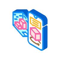 ar smartphone augmented reality isometric icon illustration vector