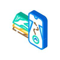 digital map overlay augmented reality isometric icon illustration vector