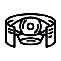 eye icon with ar augmented reality line icon illustration vector