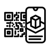 ar marker augmented reality line icon illustration vector