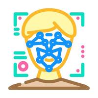 face tracking augmented reality color icon illustration vector