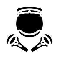 mixed reality headset augmented reality glyph icon illustration vector