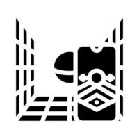 augmented space grid augmented reality glyph icon illustration vector