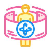 virtual tour augmented reality color icon illustration vector