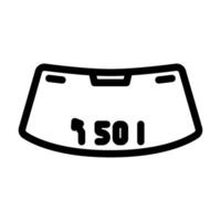 head up display hud augmented reality line icon illustration vector