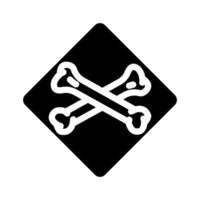 crossbones bleach glyph icon illustration vector