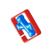 crossbones bleach isometric icon illustration vector