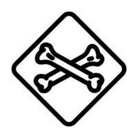crossbones bleach line icon illustration vector
