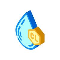 droplet bleach isometric icon illustration vector