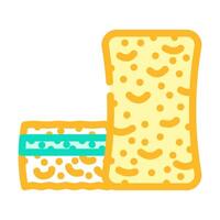 cleaning sponge bleach color icon illustration vector