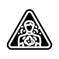 fume warning bleach glyph icon illustration vector