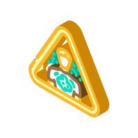 fume warning bleach isometric icon illustration vector