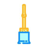 toilet brush bleach color icon illustration vector