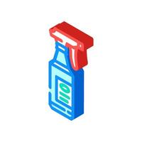 spray bottle bleach isometric icon illustration vector