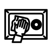 sink cleaning bleach line icon illustration vector