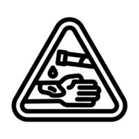corrosive bleach line icon illustration vector