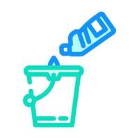 bucket bleach color icon illustration vector
