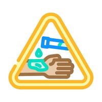 corrosive bleach color icon illustration vector