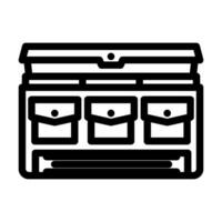 trunk organizer accessory line icon illustration vector