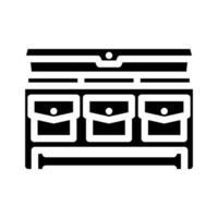 trunk organizer accessory glyph icon illustration vector
