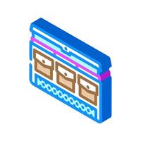 trunk organizer accessory isometric icon illustration vector