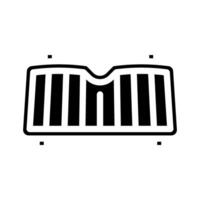 sunshade accessory glyph icon illustration vector
