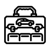 car tool kit accessory line icon illustration vector