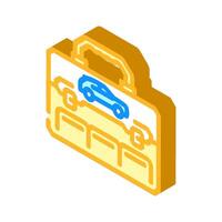 car tool kit accessory isometric icon illustration vector